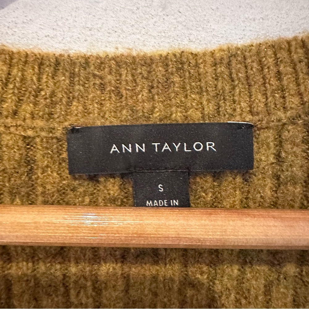 Ann Taylor wool blend sweater size small mustard - Picture 2 of 5